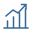 Growth chart with upward arrow representing strategic planning